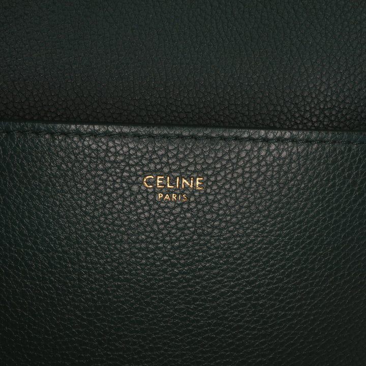 Medium Leather Seau Sangle Bucket Green - Gaby Paris