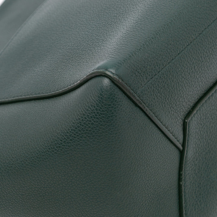Medium Leather Seau Sangle Bucket Green - Gaby Paris
