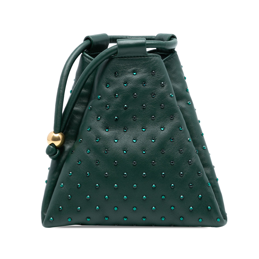 Bottega Veneta Mini Cuir d’agneau Cristal Embellished Triangle Sac à main