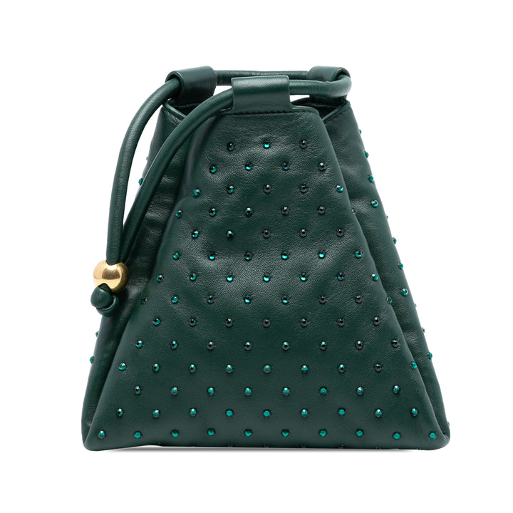 Bottega Veneta Mini Cuir d’agneau Cristal Embellished Triangle Sac à main