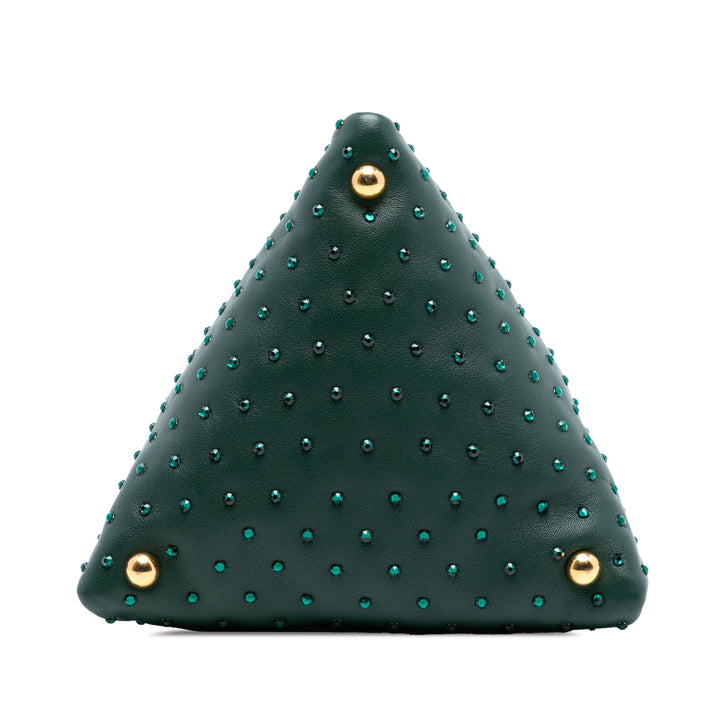 Bottega Veneta Mini Cuir d’agneau Cristal Embellished Triangle Sac à main