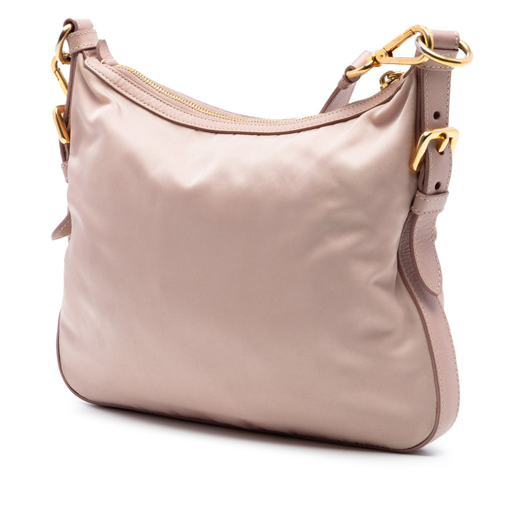 Prada Saffiano à finitions Tessuto Zip Top Sac porté croisé