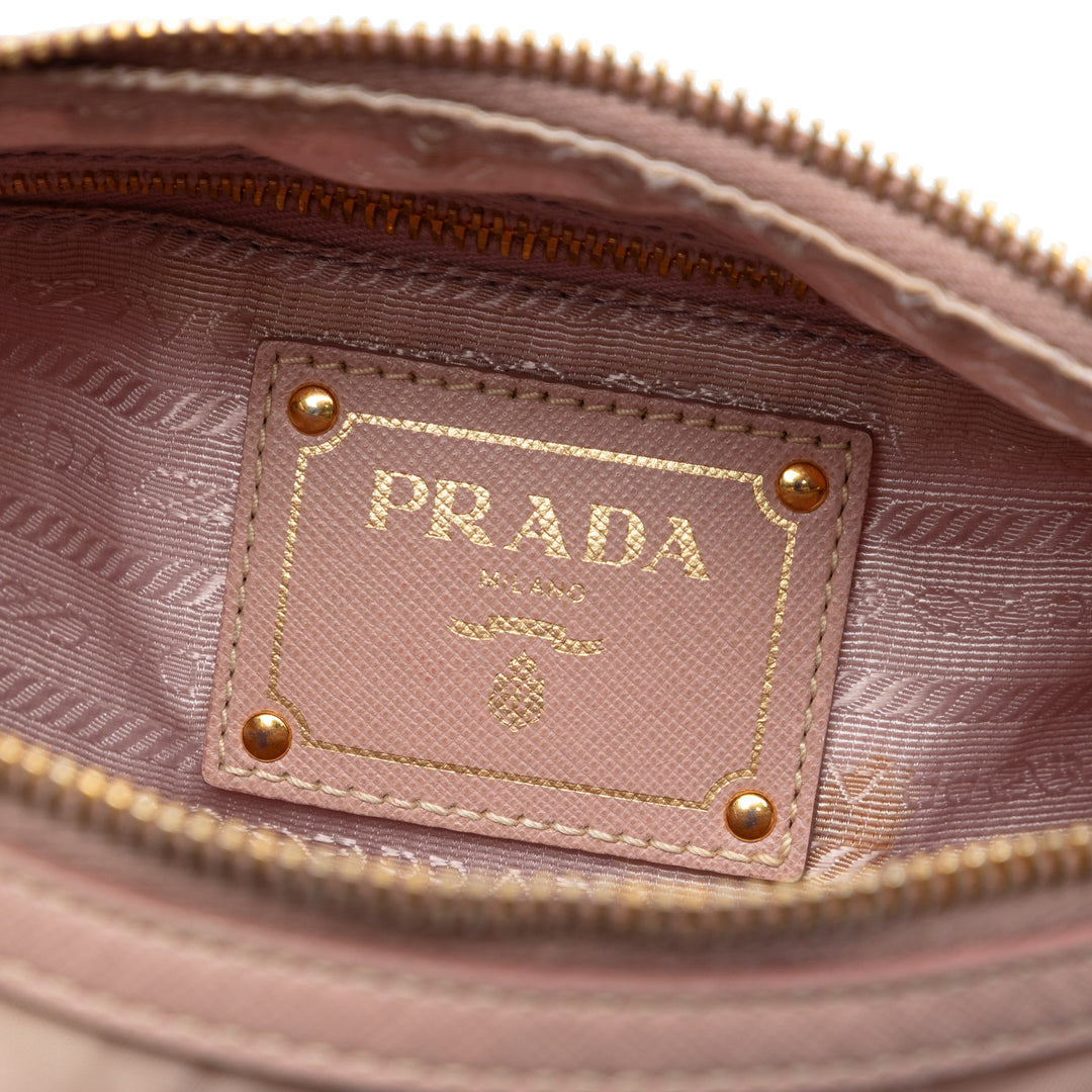 Prada Saffiano à finitions Tessuto Zip Top Sac porté croisé