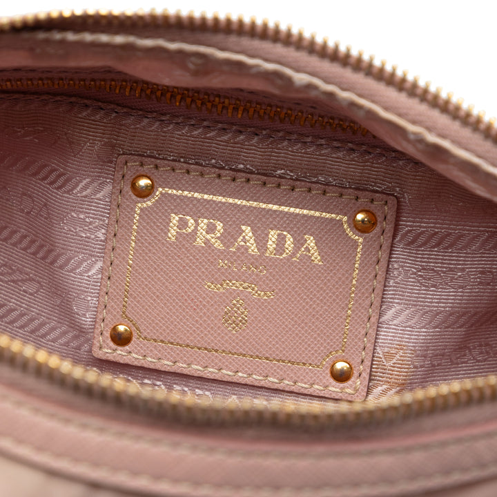 Prada Saffiano à finitions Tessuto Zip Top Sac porté croisé