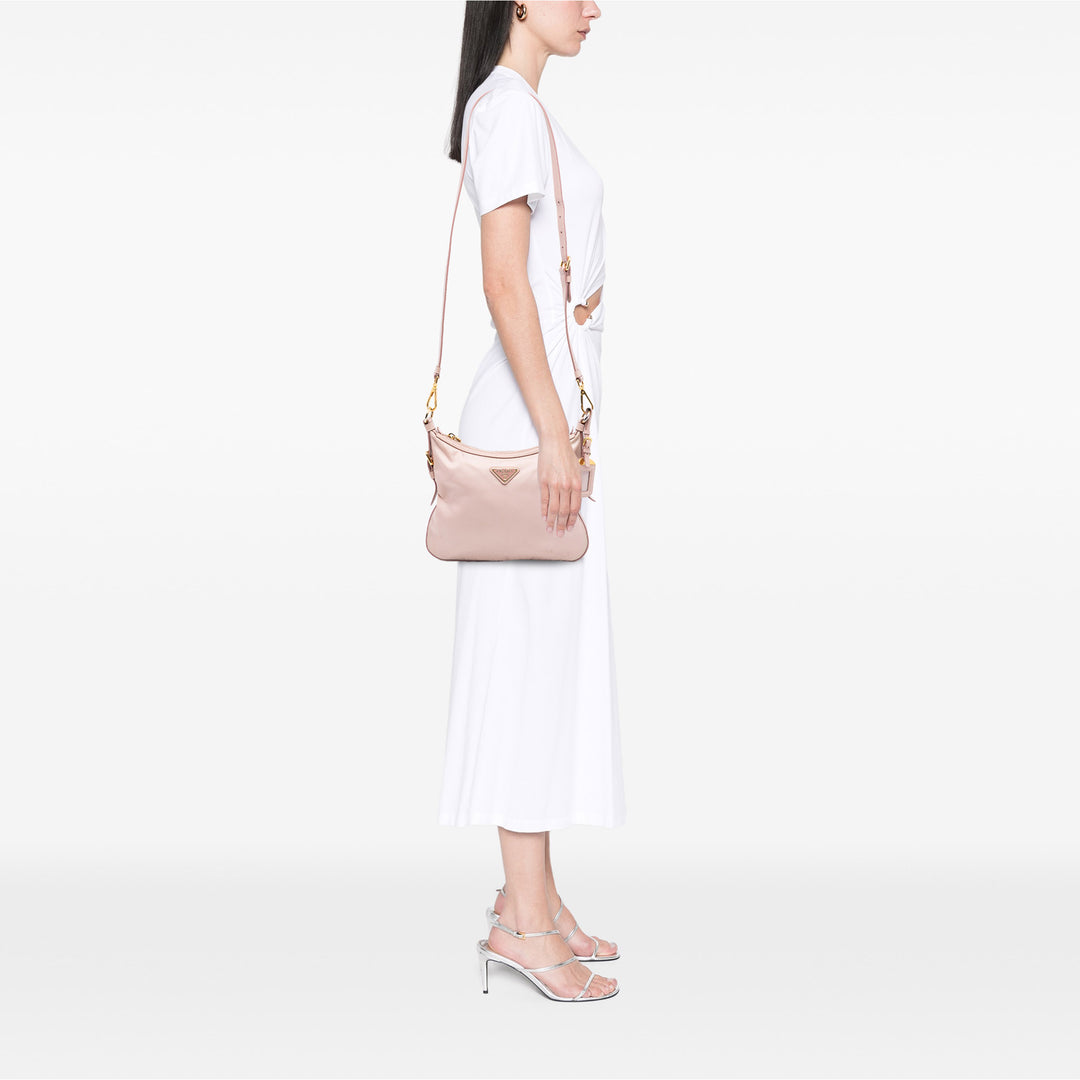Prada Saffiano à finitions Tessuto Zip Top Sac porté croisé