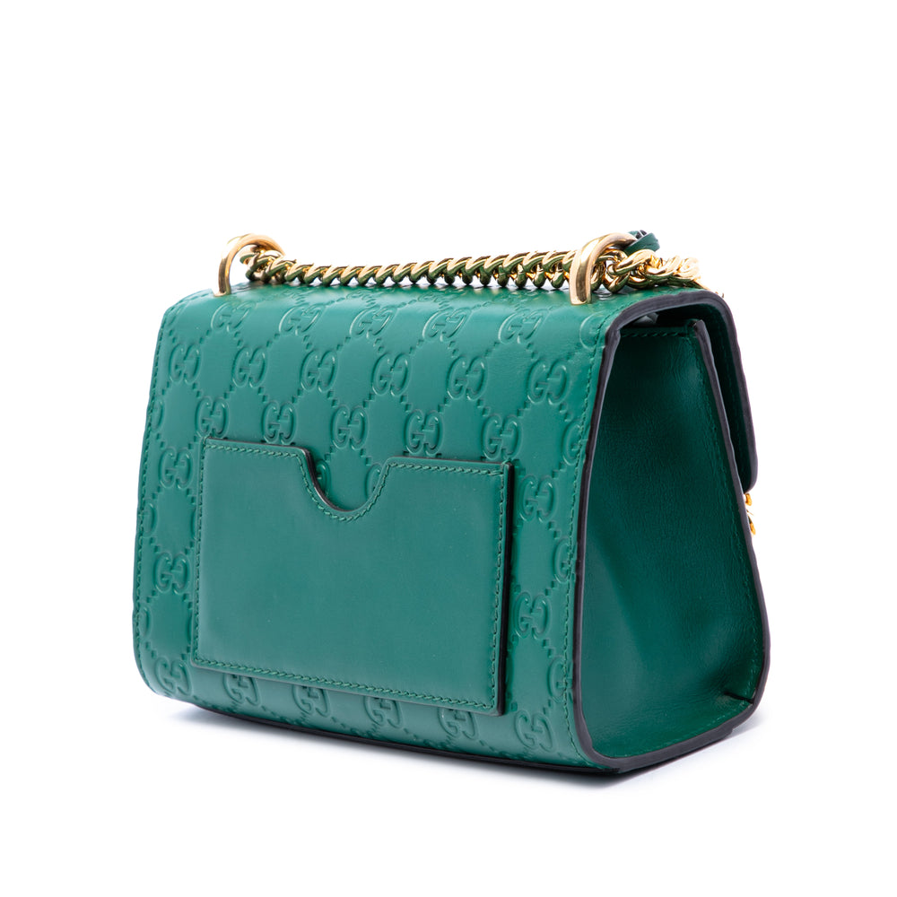 Gucci Sac bandoulière Guccissima Padlock Petit Vert – vue 2 – GABY PARIS