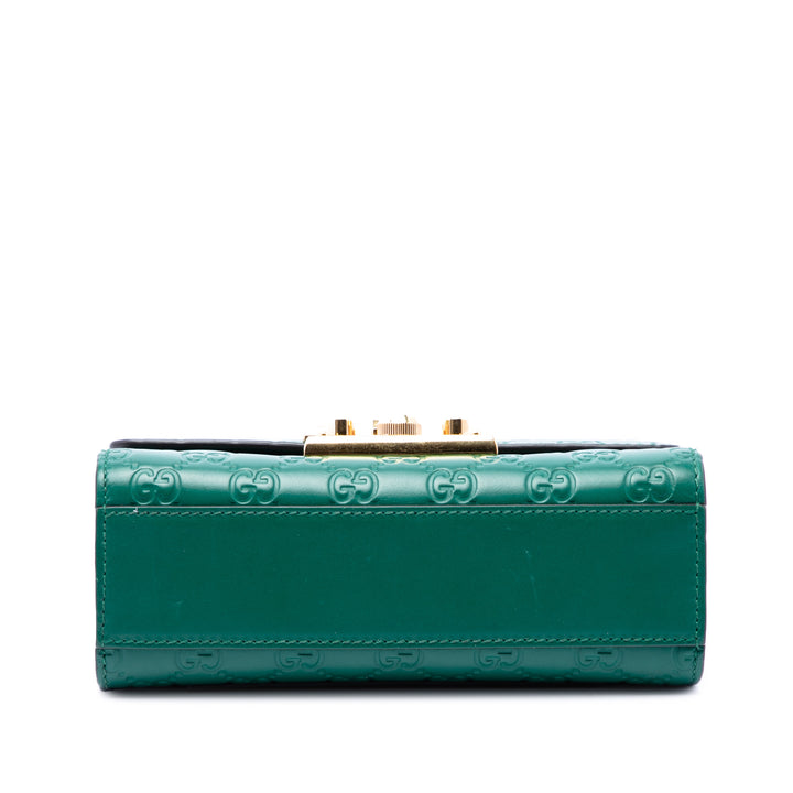 Gucci Sac bandoulière Guccissima Padlock Petit Vert – vue 3 – GABY PARIS