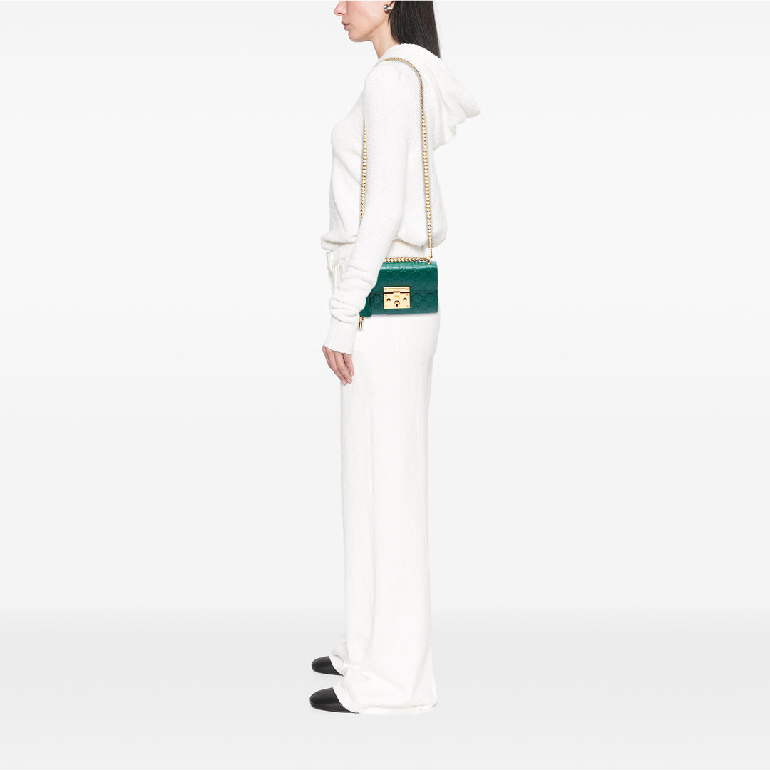 Gucci Sac bandoulière Guccissima Padlock Petit Vert – vue 6 – GABY PARIS