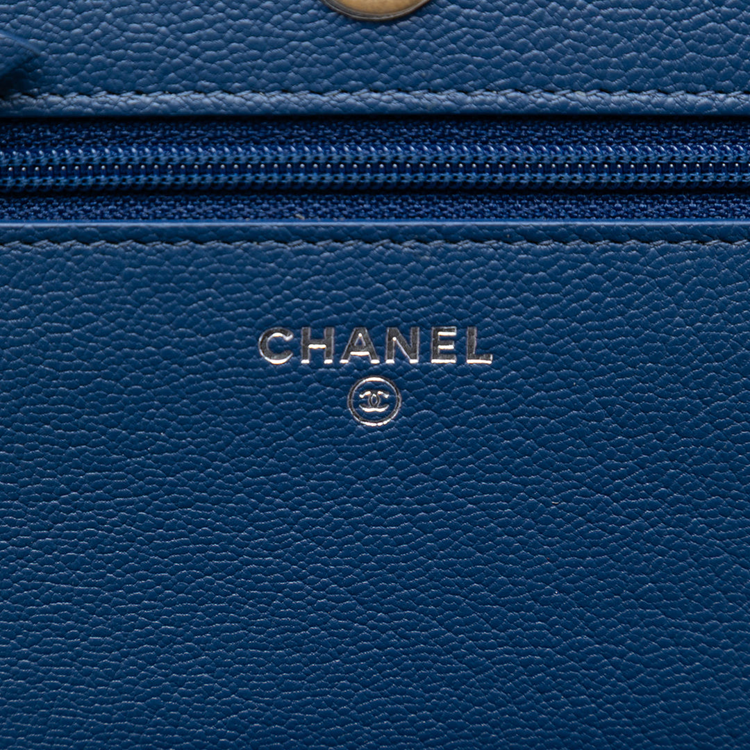Chanel Matelassé Cuir verni vieilli Cuir de veau Gabrielle Wallet on Chain