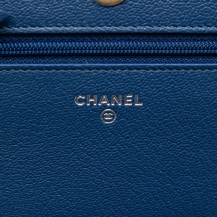 Chanel Matelassé Cuir verni vieilli Cuir de veau Gabrielle Wallet on Chain