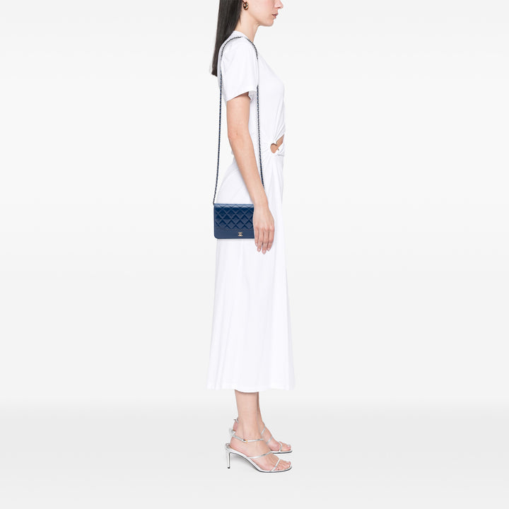 Chanel Matelassé Cuir verni vieilli Cuir de veau Gabrielle Wallet on Chain