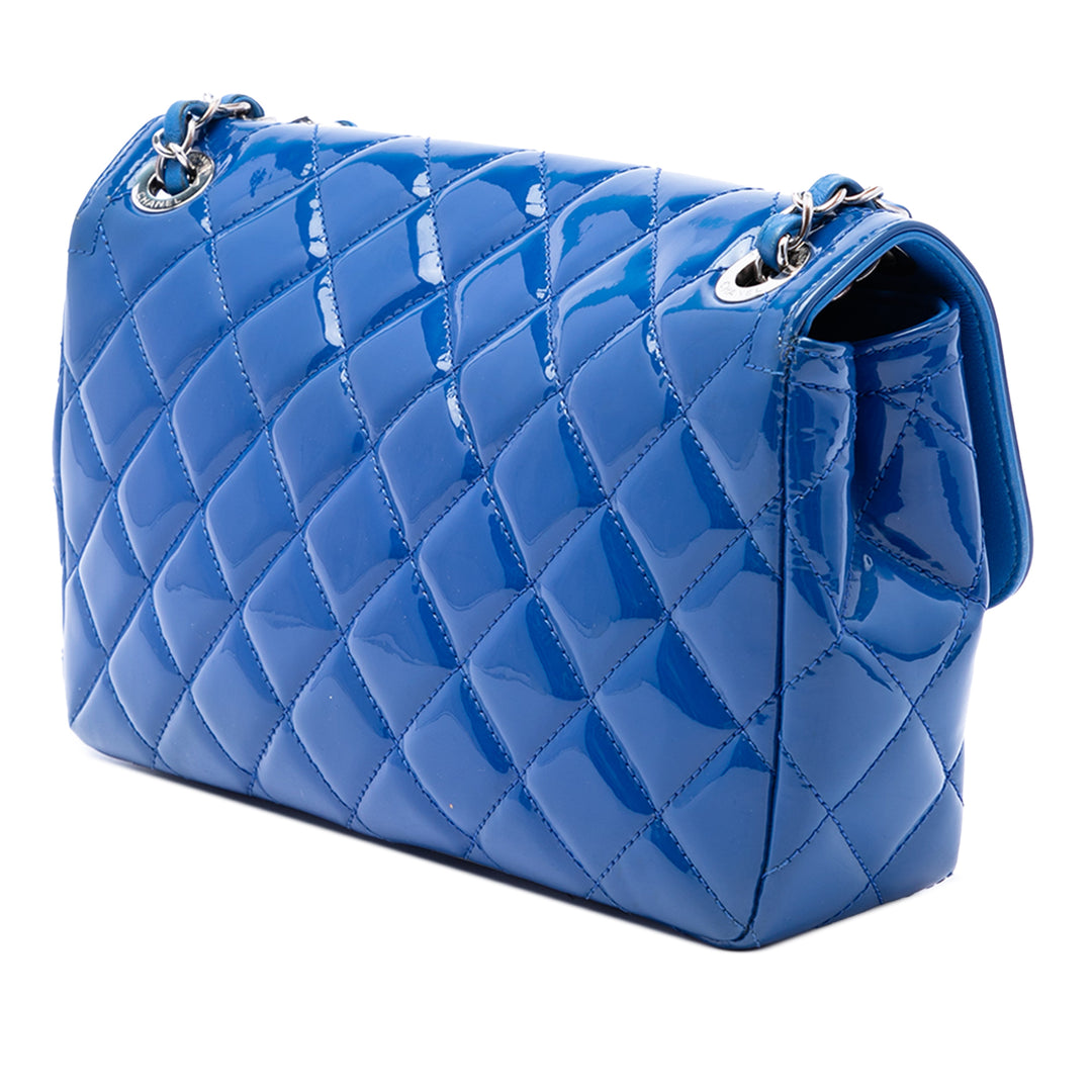 Chanel Matelassé Coco Shine à rabat Moyen Bleu – vue 2 – GABY PARIS