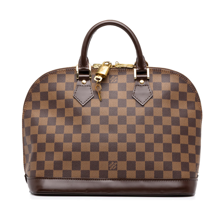Louis Vuitton Alma PM Damier Ébène Marron – vue principale – GABY PARIS