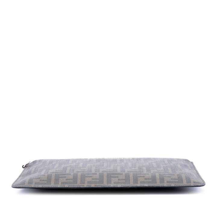 Fendi Zucca Coated Toile Roma Amor Zip Pochette
