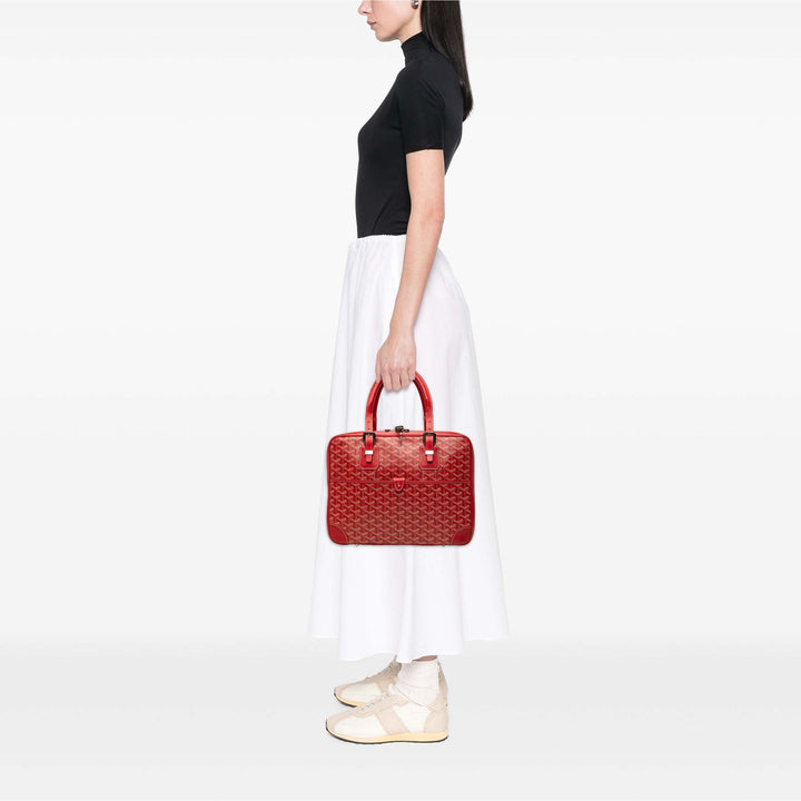 Goyard Porte-documents Ambassade Goyardine PM Rouge – vue 6 – GABY PARIS