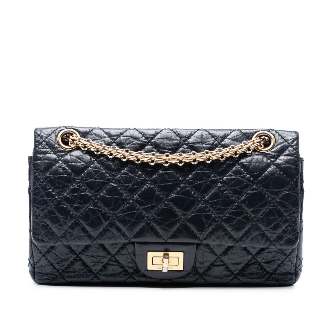 Chanel Reissue 2.55 Quilted Aged Cuir de veau Double rabat 225 Noir – GABY PARIS Authentique
