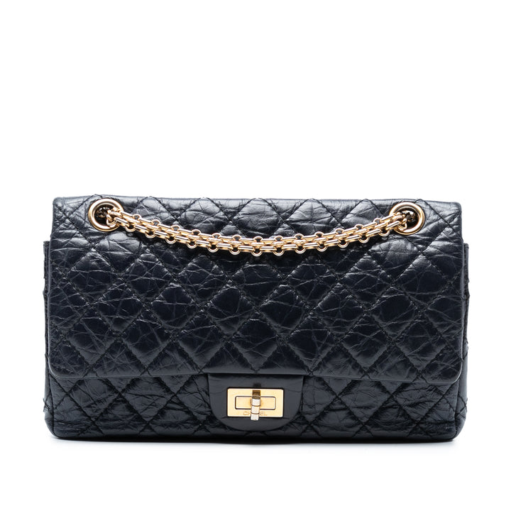 Chanel Reissue 2.55 Quilted Aged Cuir de veau Double rabat 225 Noir – GABY PARIS Authentique