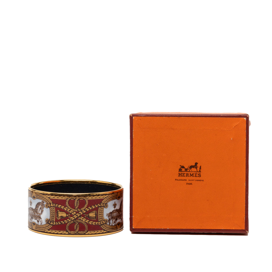 Hermès Extra Wide Émail Grand Apparat Bracelet 70