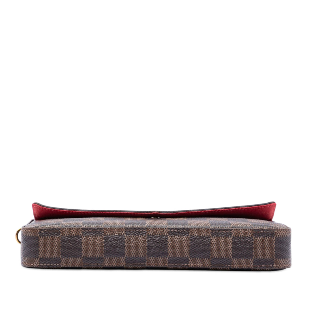 Pochette Felicie Damier Ébène Marron