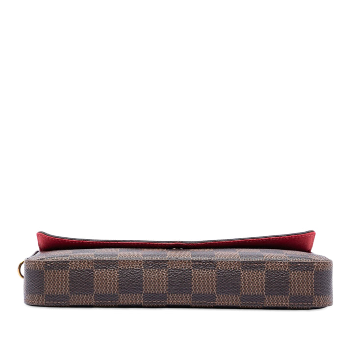 Pochette Felicie Damier Ébène Marron