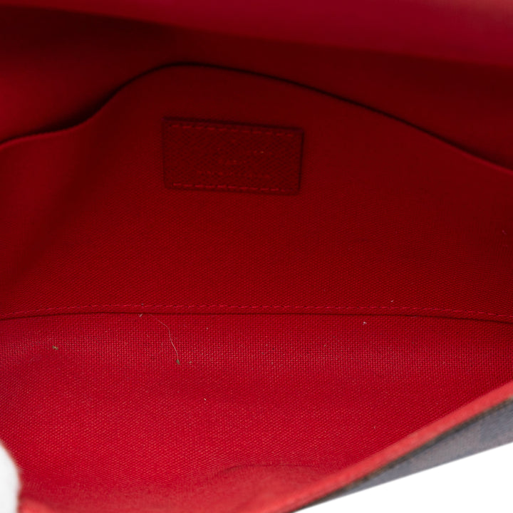 Pochette Felicie Damier Ébène Marron