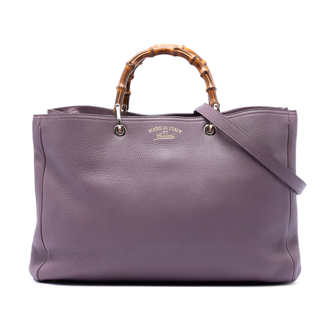 Bamboo Cabas Grand Cuir de veau Violet