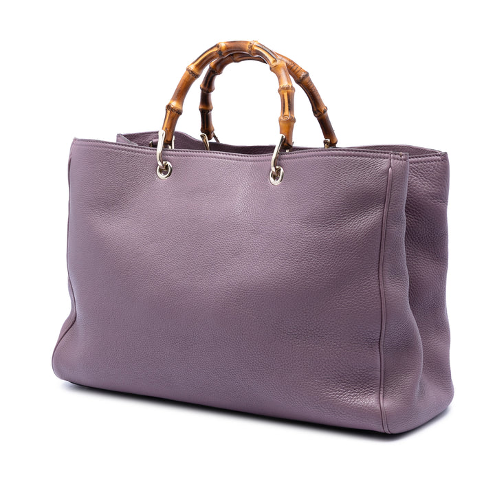 Bamboo Cabas Grand Cuir de veau Violet