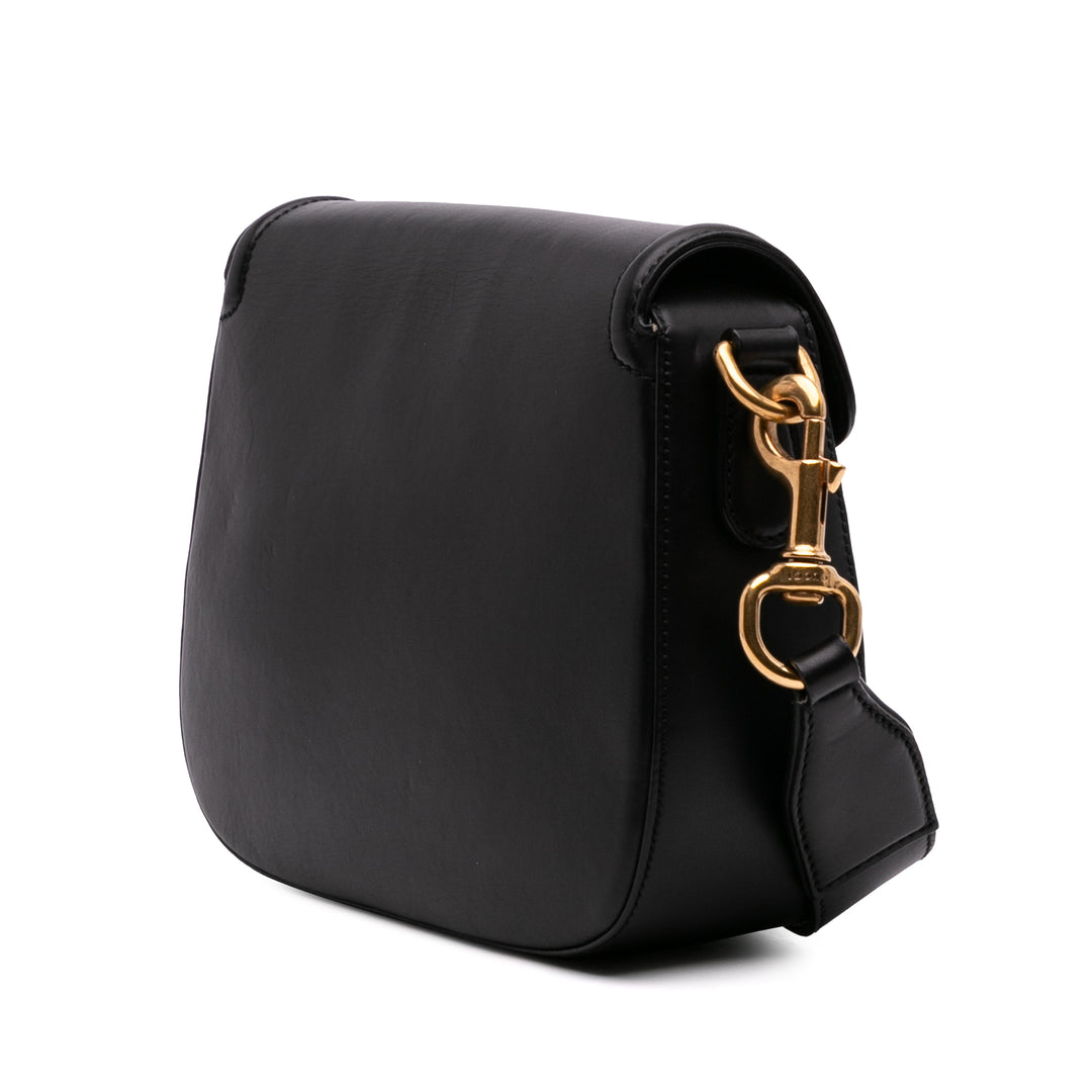 Gucci Medium Cuir Lady Web Sac porté croisé Noir