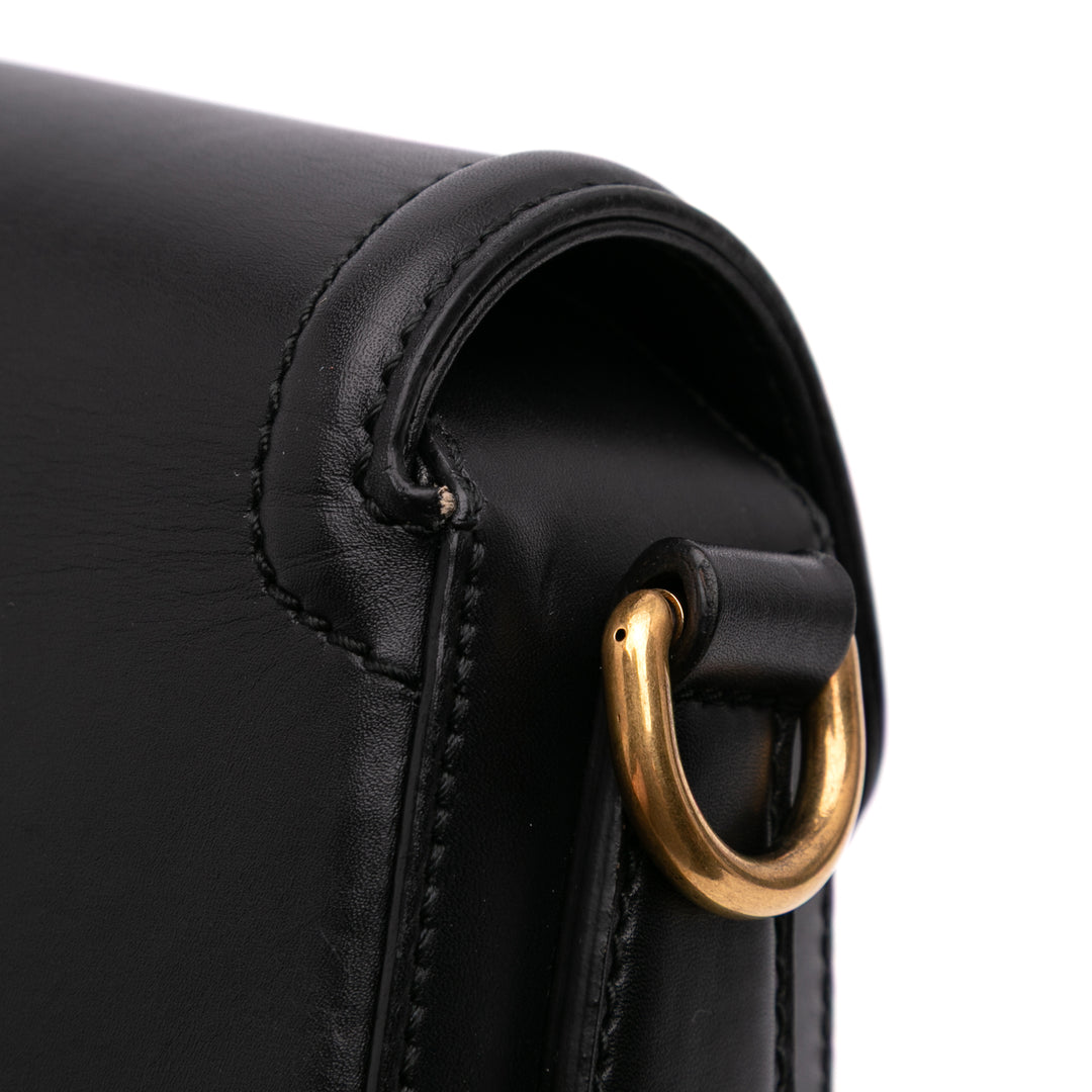 Gucci Medium Cuir Lady Web Sac porté croisé Noir