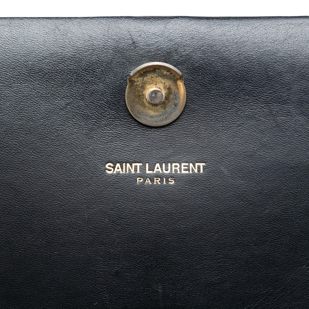 Classic Kate Pompon Sac Moyen Cuir de veau lisse Noir