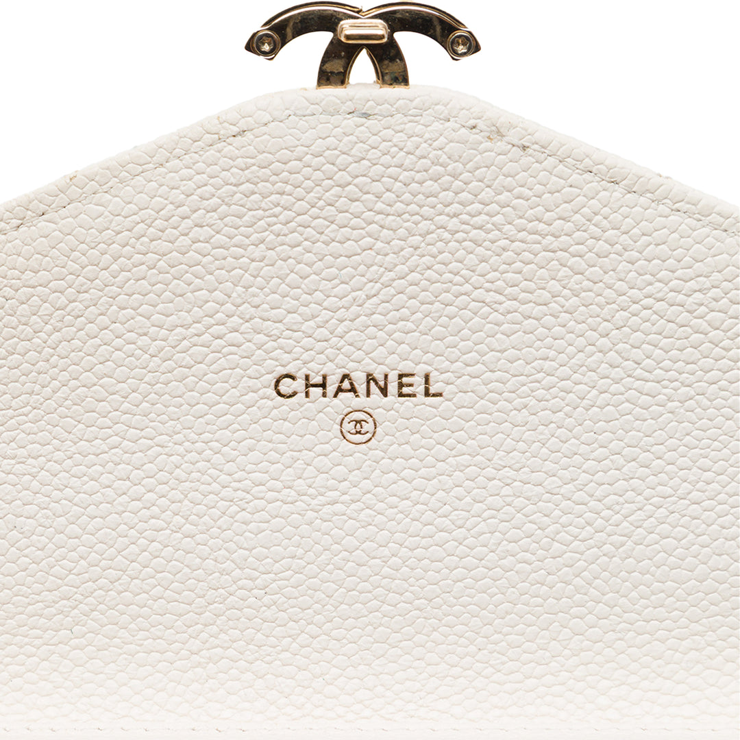 Chanel Sac bandoulière Paris Cuba Matelassé Thread Around Wallet on Chain Cuir caviar Blanc – vue 5 – GABY PARIS
