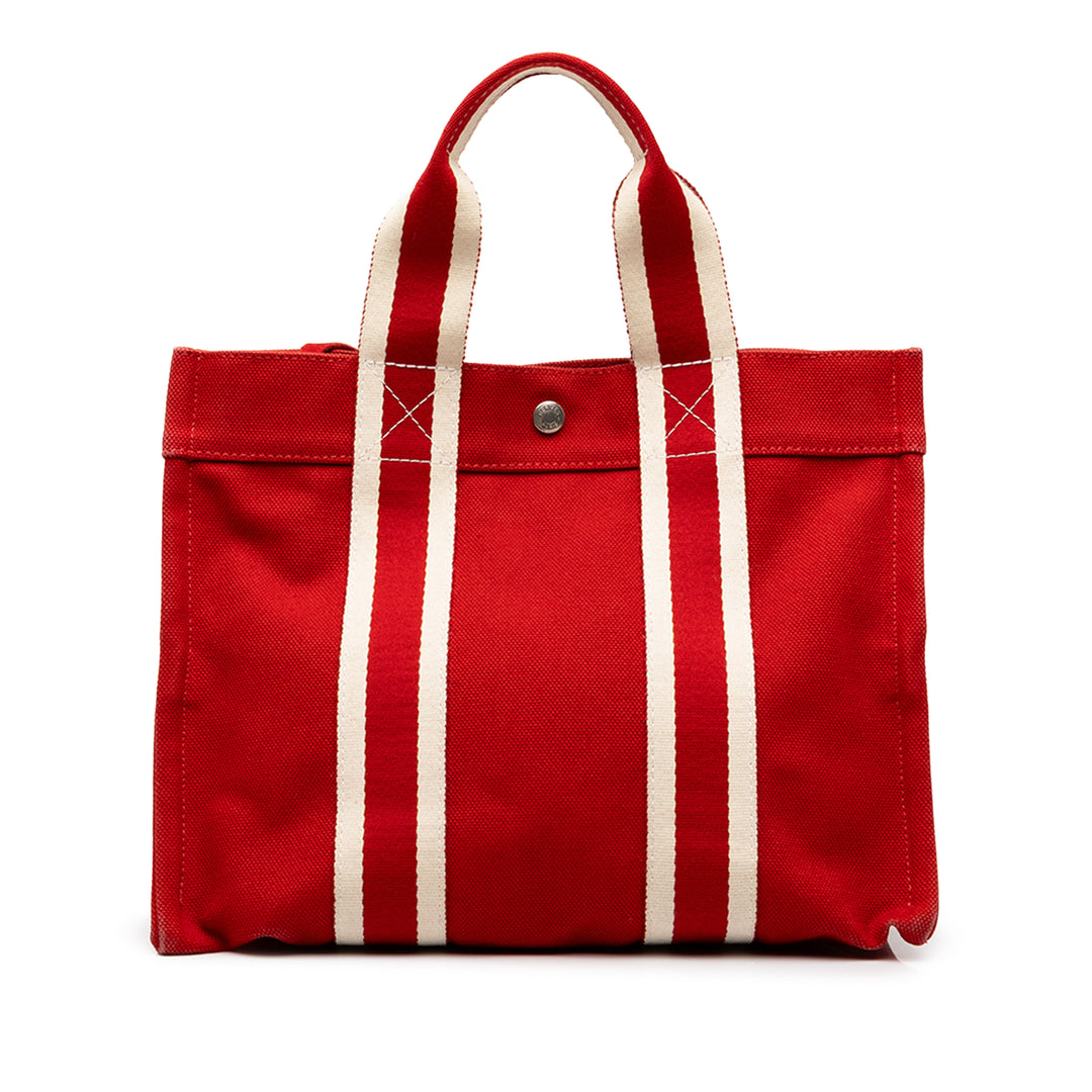 Hermès Cabas Fourre Tout PM Rouge – vue principale – GABY PARIS