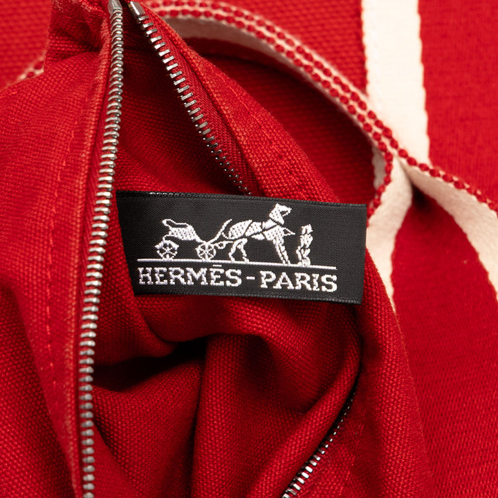 Hermès Cabas Fourre Tout PM Rouge – vue 5 – GABY PARIS