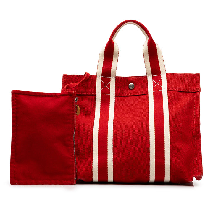 Hermès Cabas Fourre Tout PM Rouge – vue 7 – GABY PARIS