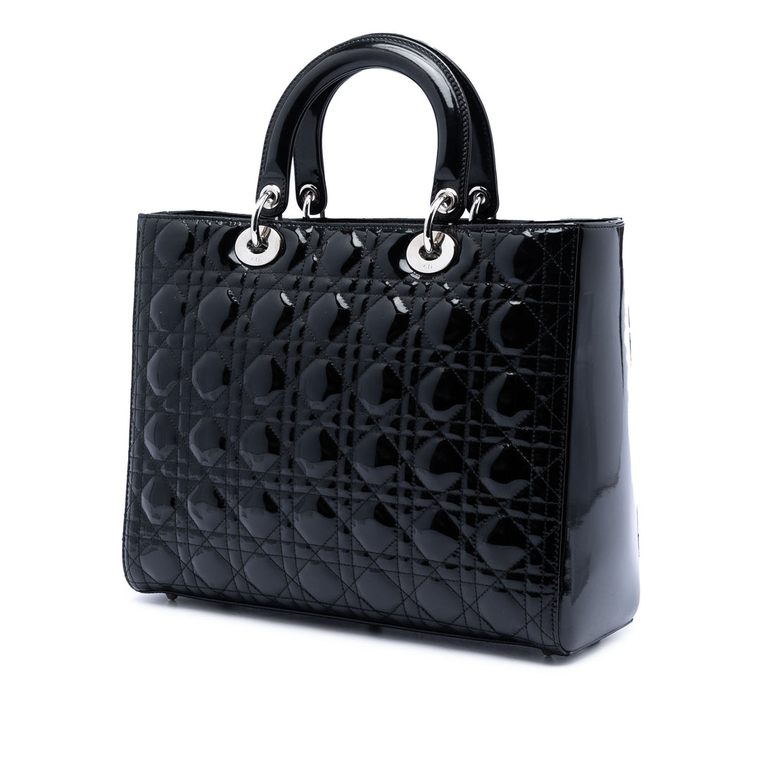 Dior Lady Dior Cannage Grand Noir – vue 2 – GABY PARIS