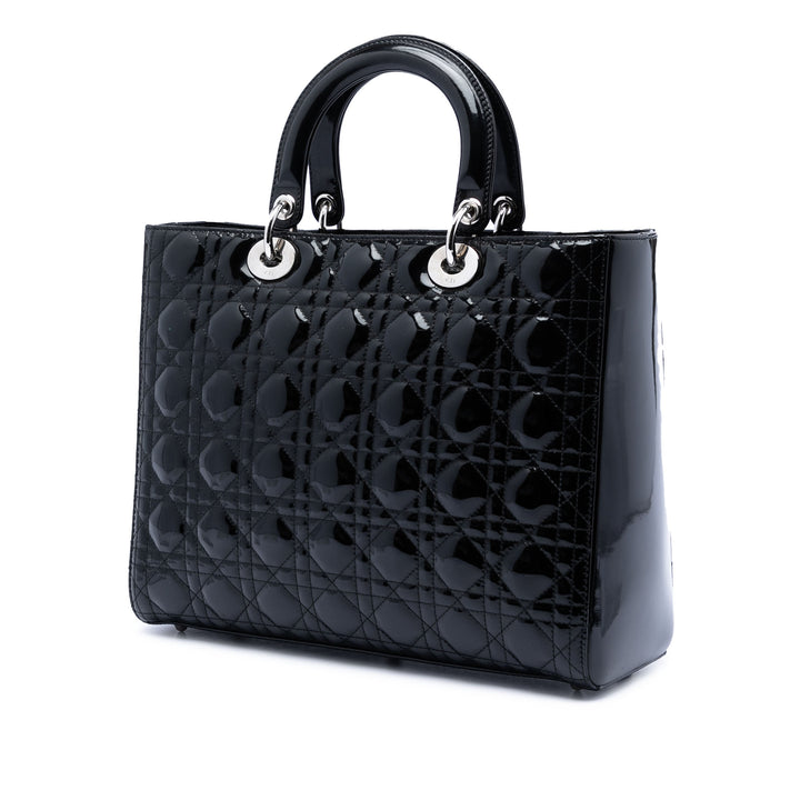 Dior Lady Dior Cannage Grand Noir – vue 2 – GABY PARIS
