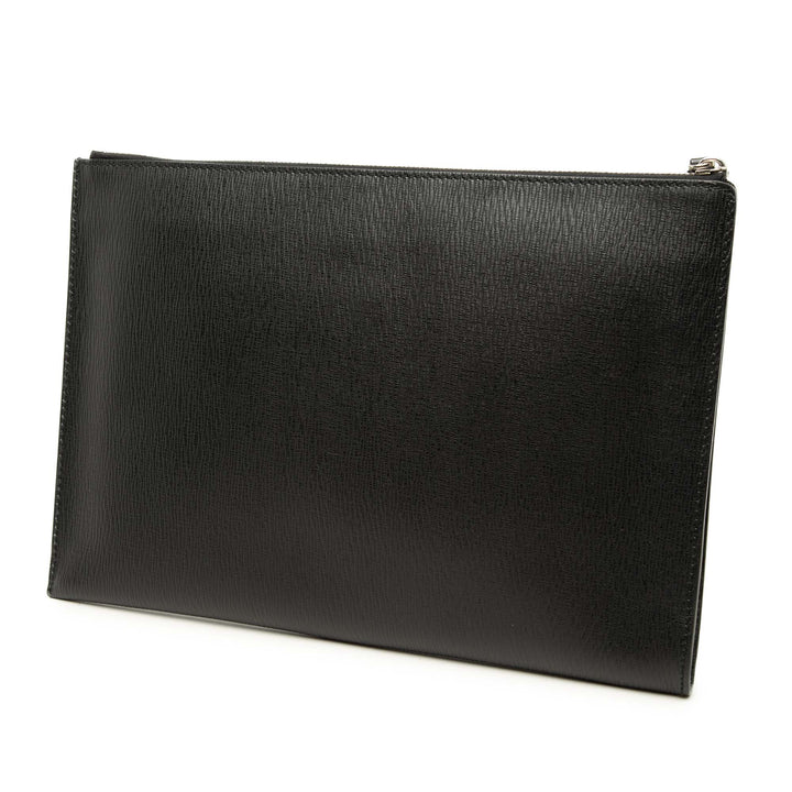Croc embossé Revival Pochette Cuir de veau Noir
