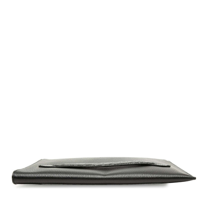 Croc embossé Revival Pochette Cuir de veau Noir