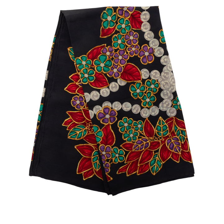 Chanel Perle Imprimé Foulard Noir – vue principale – GABY PARIS
