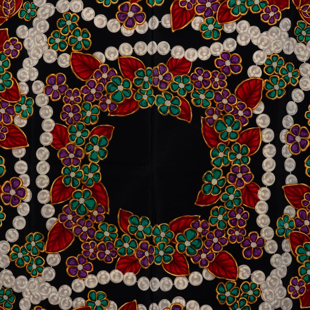 Chanel Perle Imprimé Foulard Noir – vue 2 – GABY PARIS