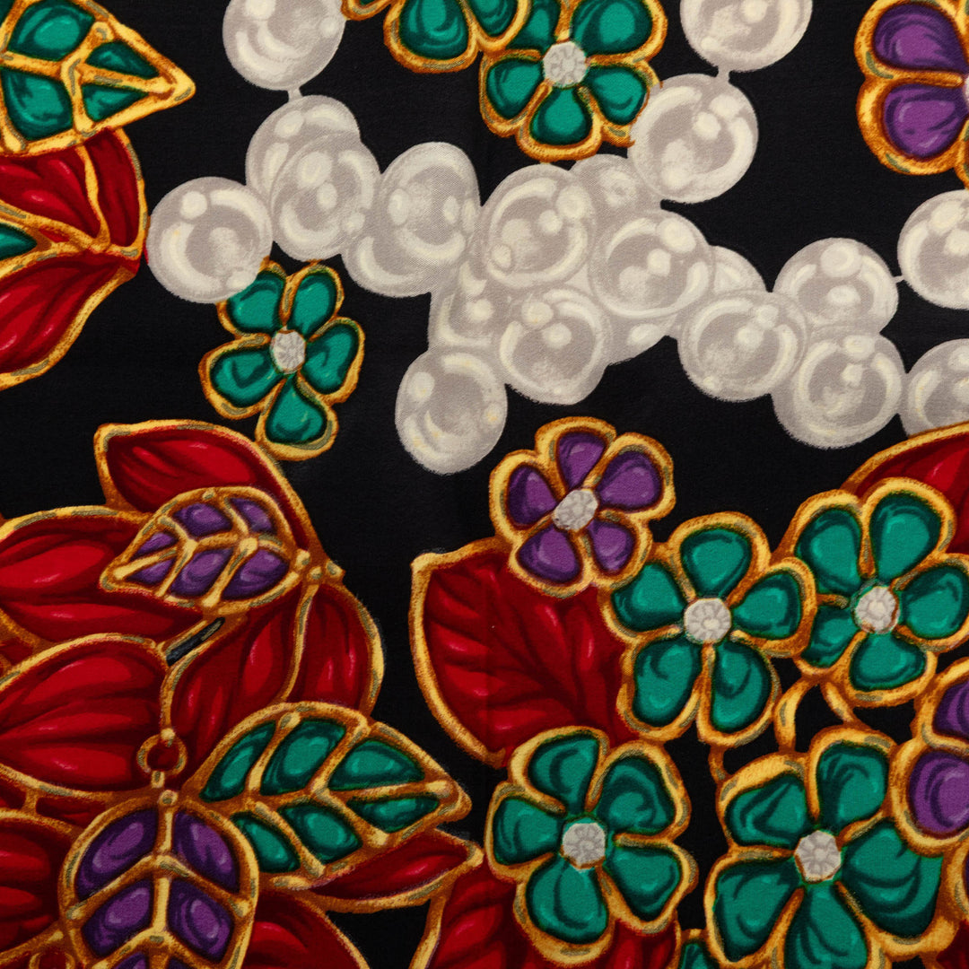 Chanel Perle Imprimé Foulard Noir – vue 7 – GABY PARIS