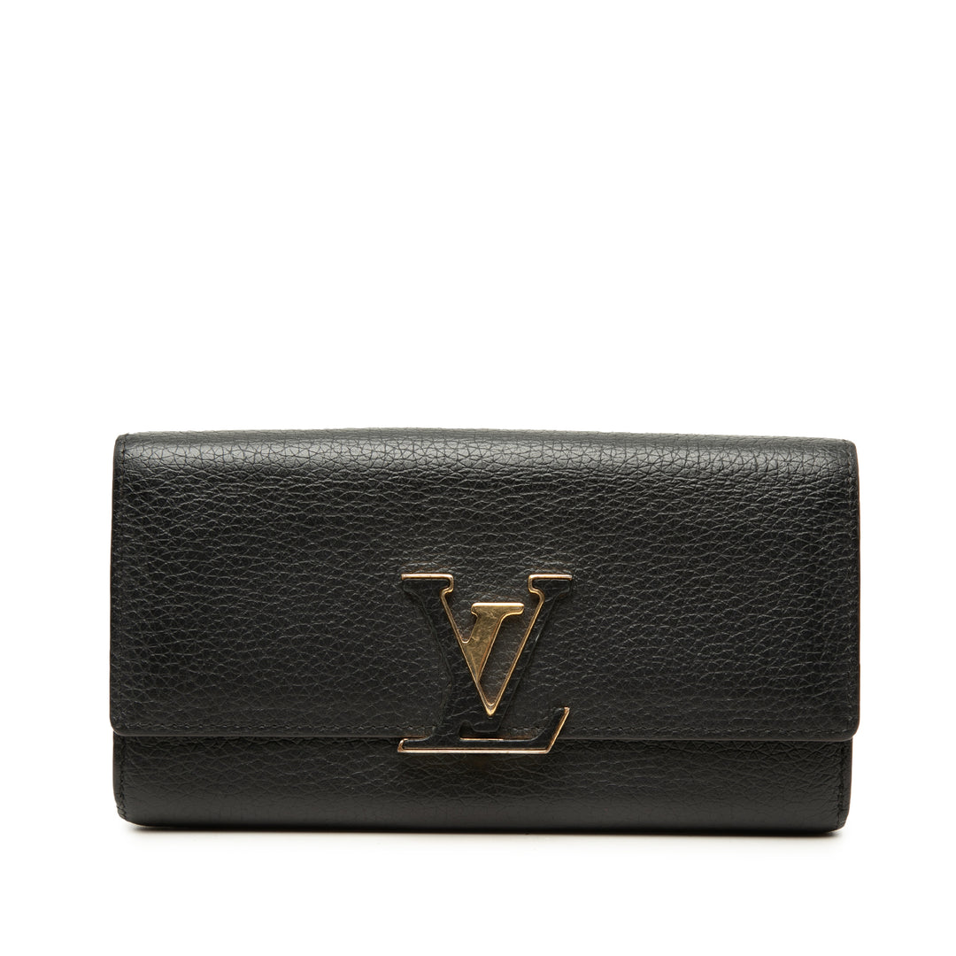 Louis Vuitton Taurillon Capucines Portefeuille long
