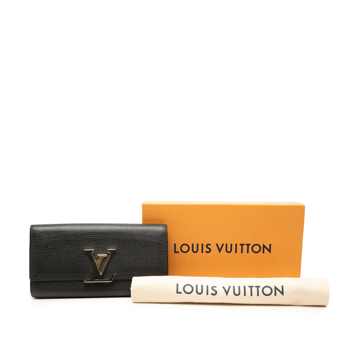 Louis Vuitton Taurillon Capucines Portefeuille long