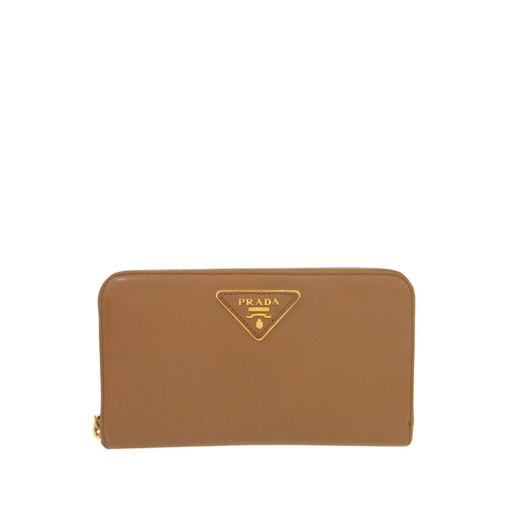 Prada Cuir Zip Around Portefeuille