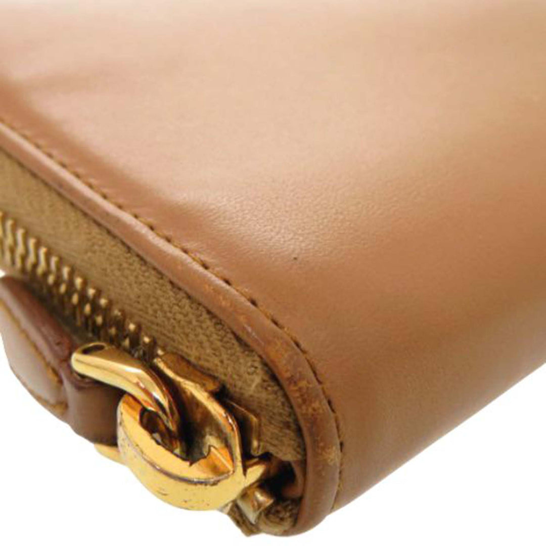 Prada Cuir Zip Around Portefeuille