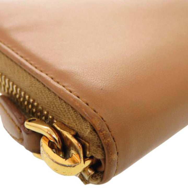 Prada Cuir Zip Around Portefeuille