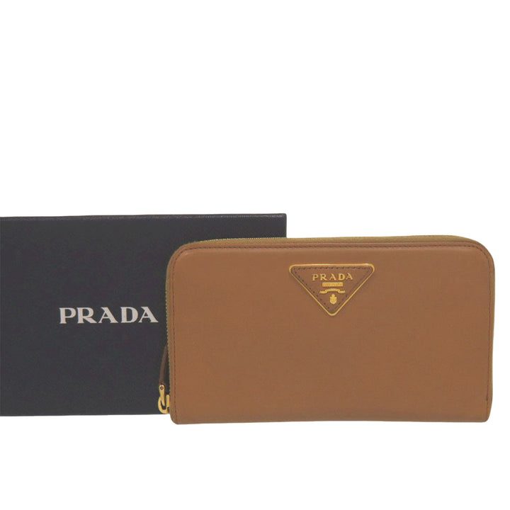 Prada Cuir Zip Around Portefeuille