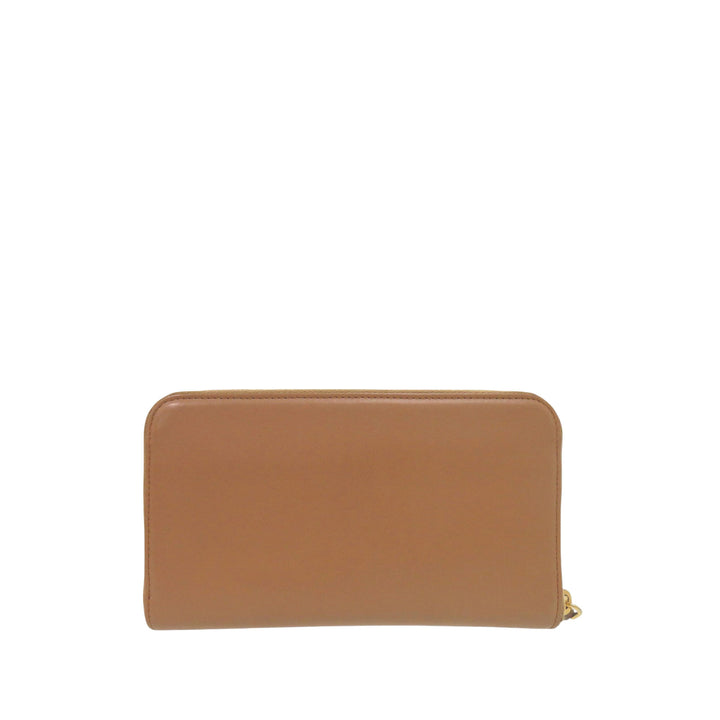 Prada Cuir Zip Around Portefeuille