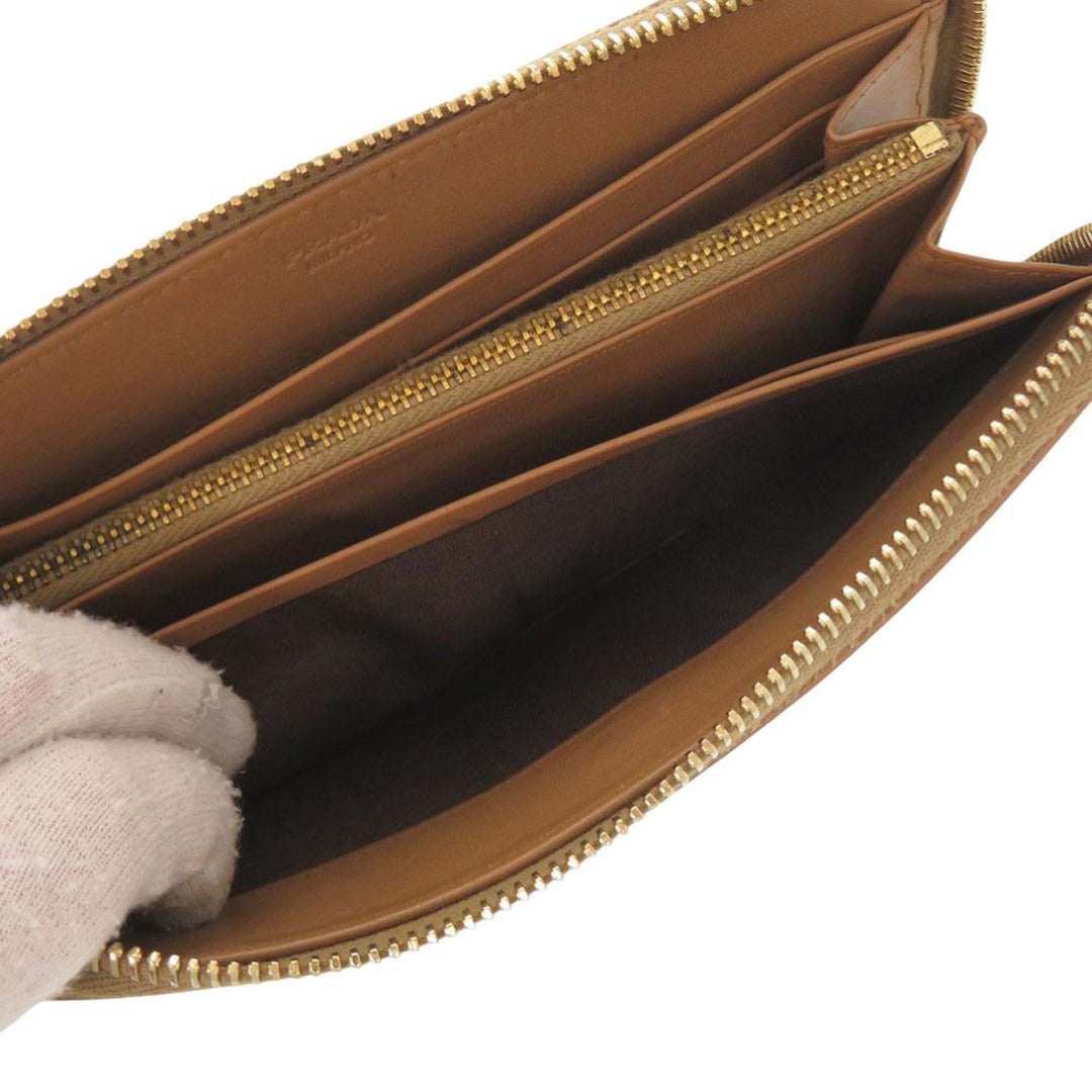 Prada Cuir Zip Around Portefeuille