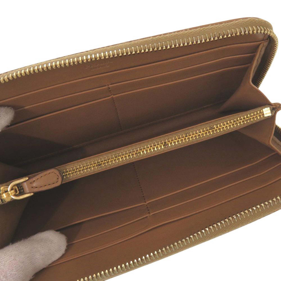 Prada Cuir Zip Around Portefeuille